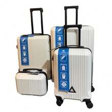 Lightweight 4Pcs Trolley Set PP ABS Hard Shell TSA Lock 8 Spinner Wheels - Gold - View 3