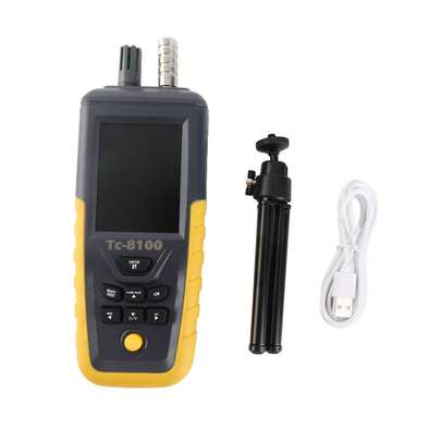 Particle Counter 3.2in TFT Color Screen Data Record Dual Power Supply Dust Particle Monitor