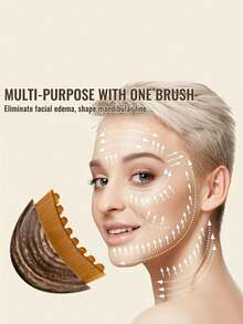 New Lymphatic Drainage Facial Brush, Dry Brush Facial Brush, Lymphatic Drainage Massager Suitable For Face, Chin And Jawline Sculpting, Ergonomic Design Fits The Skin And Relieves Fatigue. - Multicolor - View 4