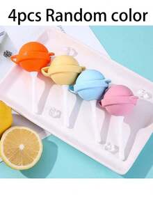 4 件/2 件/1 件硅胶棒棒糖形状冰球模具、冰棒模具、冷冻冰块托盘、创意棒棒糖冰淇淋模具、冷冻冰块托盘、冰球制作器、冰淇淋模具、冰棒模具、硅胶棒棒糖模具、DIY 冰淇淋冰棒、耐热和耐寒冰球制作器 - 彩色 - 查看 16