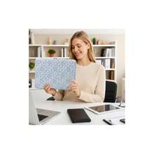 Puffy Laptop Sleeve 13-15.6 Inch Cute Quilted Laptop Protective Case Padded Floral Computer Sleeve For MacBook (B-Blue, 11 Inch) - B-blue - View 3