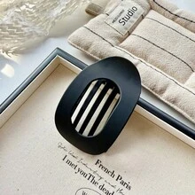 Flat Hair Claw Clips For Women Nonslip French Hair Clips For Thick, Thin, Long, Or Short Hair Tortoise Shell Comfortable & Strong Hold For Daily Wear, Weddings - 咖啡 - 查看 7