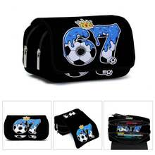 男女通用铅笔盒，双面图案，大容量钱包式卡包，带隔层，适合学生，返校礼物 - 彩色 - 查看 6