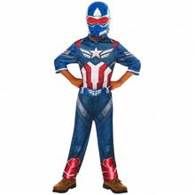 KIWI Captain America BNW Classic Costume For Kids - Officially Licensed Character Costume - Authentic Superhero Costume - Captain America BNW Classic Costume For Kids - Perfect For Parties And Carnival - Easy To Put On And Take Off, Comfortable And Lightweight Fabric - 彩色 - 查看 3