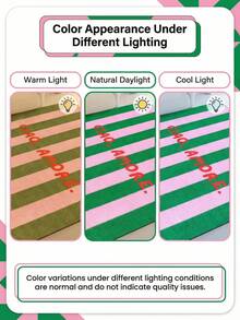 1件装醒目条纹图案地毯，引人注目的文字图案区域地毯，适用于客厅和卧室 - A - 查看 9