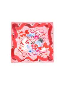 1pc Women's Bandana With Floral & Abstract Art Pattern - Multicolor - View 2