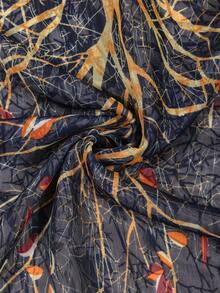 1pc Women's Lightweight Chiffon Printed Scarf, Shawl, Silk Scarf, Sun Protection Scarf, Suitable For Daily Use, All Season - Multicolor - View 3