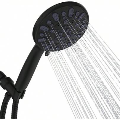 SURUIHK High Pressure Handheld Shower Head With 7 Spray Modes Detachable Design Includes Long Hose And Bracket For Bathroom Shower Comfort
