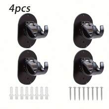 2pcs/4pcs/6pcs/8pcs Shower Curtain Hooks, Window Hooks, Multi-Functional Hooks For Household Use - Black - View 14