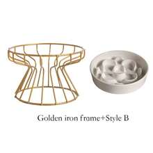 shuo ni mao yi 陶瓷慢食碗，带颈部保护拱形设计，防滑小型犬/猫粮碗，防噎食 - 彩色 - 查看 27