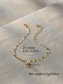 1 pieza Tobillera elegante con colgante de ojo de diablo dorado para mujeres, ideal para el verano - Amarillo Oro - Ver 7