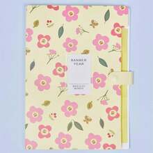 6个可扩展A4文件袋，适合办公室工作人员/学生使用，风琴式口袋，精美花卉图案 - 單件 - 查看 7