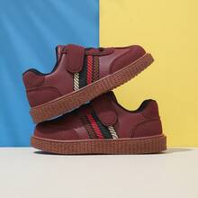 1 Pair New Soft Bottom Anti-Slip Flat Shoes, Classic Durable Unisex Toddler Casual Sneakers - Burgundy - View 14