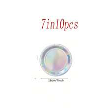 20pcs 7"/9" Disposable Paper Plates, Leak-Proof & Thick, 3-Second Cleanup, Party/Camping/Home Use, Reusable, Suitable For Birthday, Party, Graduation, Christmas, Thanksgiving, Halloween - Silver - View 18