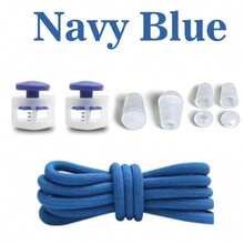 1双免系弹力鞋带，均码，适合儿童和成人，适用于运动鞋和休闲鞋，春夏精选，伴娘礼物，房间、卧室装饰，海滩，旅行，男女皆宜，度假必备。 - 藍色 - 查看 1