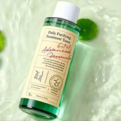 Tónico de tratamiento purificante diario con ácido salicílico y centella asiática - Minimizador de poros, control de grasa y tratamiento de imperfecciones - Exfoliante facial vegano de cuidado de la piel coreano BHA - 200ml / 6.76 Fl. Oz.