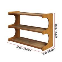 LIVINGANDHOME 3/4/5 Tier Bamboo Shoe Rack,Floor Standing Shoes Storage Shelf Rack,Shoes Storage Organizer For Hallway Enterway - Brown - View 14