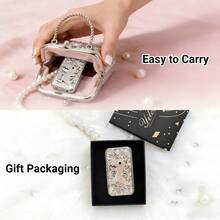 Cute Innovative Lighter, Dual Flame Windproof Lighter, Metal Embossed Rhinestone Butane Torch Lighter, Refillable Adjustable Flame - 白色恐龍(不含氣體) - 查看 9