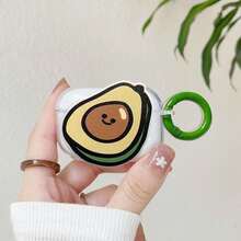 牛油果造型保护套，兼容苹果蓝牙耳机，防刮防摔，适用于苹果蓝牙耳机。 - 無色 - 查看 10