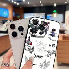 Estuche para teléfono con gráfico de ángel y personaje genial Compatible con teléfonos   17  16 Pro Max  15 Pro Max  13 y  12 Hecho de material de TPU, brinda protección contra golpes y caídas Regalo perfecto para amigos y familiares - Negro - Ver 4