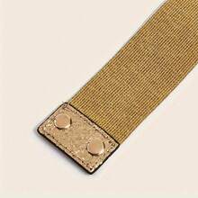 女士优雅金色亮片弹力腰半身裙 - 闪亮腰带搭配喇叭裙摆，适合连衣裙、婚礼宾客、日常穿着 - 休闲连衣裙半身裙 - 經典型 - 查看 5