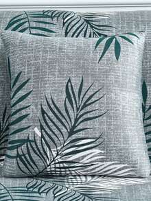 1件装弹力全罩沙发套，树叶图案，现代风格涤纶面料，可机洗，保护沙发，防尘防污 - 淺綠色 - 查看 9