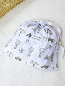Pijama Infantil Menino Menina e Unissex em Tecido Cotton Conjunto Pijama 2 Peças Manga Longa Calça com Cintura Elástica Confortável 1 a 4 Anos Estampa Fofinha - Marrom Claro - Visão 11