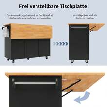 Storage Islands & Carts - Black - C - View 5