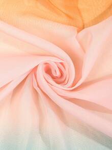 1pc Women's Lightweight Chiffon Printed Scarf, Shawl, Silk Scarf, Sun Protection Scarf, Suitable For Daily Use, All Season - Multicolor - View 2