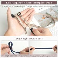 Lanyard Patch Adjustable Length Fashion Lanyard, Can Be Worn On Neck, Shoulder, Body Or Wrist To Prevent Phone From Falling, Lightweight, Easy To Install, Suitable For Travel, Outdoor Activities And Multiple Uses Spring Gift - Multicolor - View 6