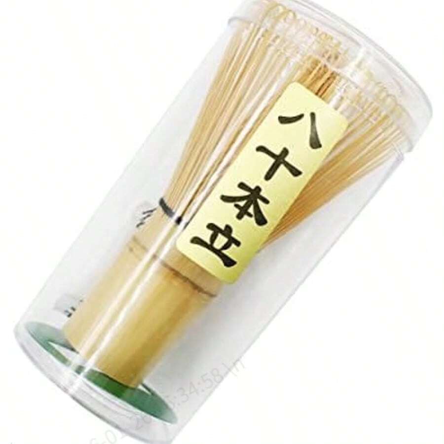 Handmade Bamboo Matcha Whisk, Natural Tea Stirrer, Traditional Japanese Matcha Tea Set Accessory - Eighty Years Old - View 1