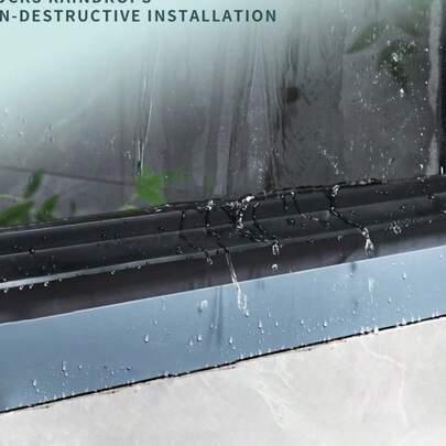 1pc Heavy-Duty Door & Window Seal Strip – Self-Adhesive Waterproof Rubber Windproof & Soundproof Gap Seal | Weatherproof Sealing Solution For Sliding Glass Doors, Windows, Balconies & Home Gaps | Easy To Install No-Tools Required, Strong Adhesive Door Gap Seal Strip | Essential Home Weatherproofing & Noise Reduction Accessories