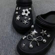 18 chiếc mặt dây chuyền hình gấu, nơ, hoa hướng dương bằng đá pha lê bạc Y2K rỗng, phụ kiện tự làm, thích hợp cho giày làm vườn, guốc, dép lê, dép xăng đan, quà tặng sinh nhật hoàn hảo. - Bạc - Xem 4