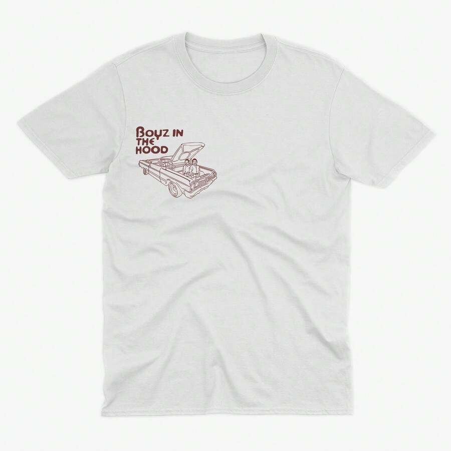 Peep Show - Boyz In The Hood T Shirt, Jez Peep Show, Superhans T Shirt, Mark Corrigan, Peep Show T Shirt, Peep Show Fan, Superhans Peep Show - 白色 - 查看 1