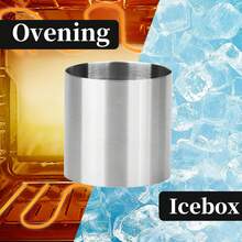 8件套 5厘米/2英寸不锈钢慕斯蛋糕圆形模具，高而厚，无缝，甜点展示模具，高5厘米，烘焙模具，适用于慕斯、提拉米苏、芝士蛋糕等。 - 灰色 - 查看 5