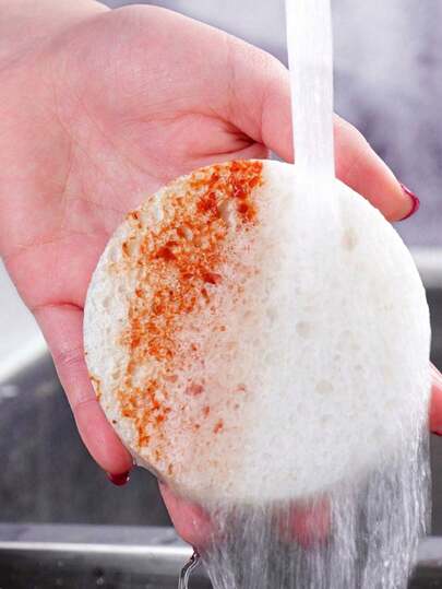 不油腻厨房洗碗海绵，遇水膨胀，压缩刷，清洁布，锅刷工具