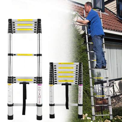 Aluminum Telescopic Ladder, Folding Ladder, Double Ladder, Sliding Ladder, Multi-Purpose Ladder, Ladder, Single Ladder, Aluminum Ladder