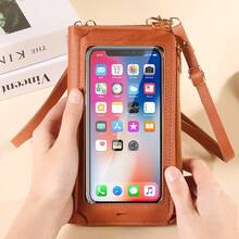 简约时尚便携多色手机袋，适合日常使用，女士钱包，迷你钱包，小钱包，母亲节礼物，邮轮必备钱包，海滩必备度假钱包，沙滩包 - 彩色 - 查看 1