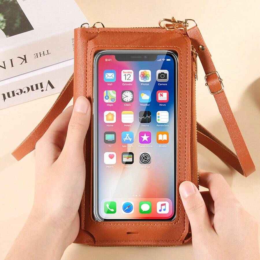 简约时尚便携多色手机袋，适合日常使用，女士钱包，迷你钱包，小钱包，母亲节礼物，邮轮必备钱包，海滩必备度假钱包，沙滩包 - 彩色 - 查看 1