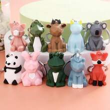 1pc New Pixel Animal Pendant PVC Soft Keychain, Fashion Backpack Car Key Chain, Birthday Party Favor Gift - Multicolor - View 6