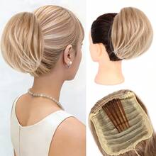 Parrucca con coda di cavallo alta con laccio, coda di cavallo finta in fibra corta, nuovo prodotto per il commercio estero, chignon corto, acconciatura da tutti i giorni - Multicolore - Visualizzare 22