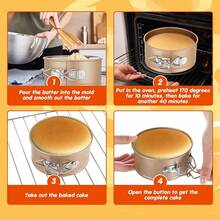 12 Pcs 4 Inch Springform Pan For BaFKing Mini Cheesecake Pans With Removable Bottom Nonstick Leakproof Round Cake Mold Spring Form Molds For Mini Cheesecake Pizza And Quiches (Gold) - Maincolor:gold - View 5