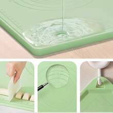 1/3pcs Thicker Green Silicone Rolling Mat & Kneading Pad,  Dough Pastry Baking Mat Board - Green Baking Kneading Mat - View 3