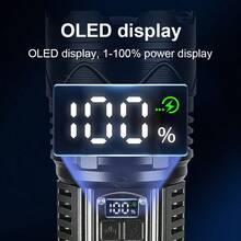 NEW Most Powerful LED Flashlights High Power Lighting Spotlight Built-In Battery Long Shot 1200M Rechargeable Torch Hunting Tactical Torchs For Camping Fishing - Black - View 7