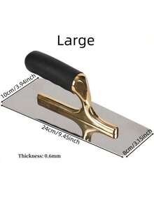 抹灰砖工抹刀 金色不锈钢橡胶手柄 刮腻子抹刀 墙体施工工具 油漆工具 - 金色抹泥刀 - 查看 5