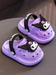 Sanrio 1 par de sandalias casuales para niñas livianas, suaves y cómodas para uso al aire  en la playa - Morado - Ver 3