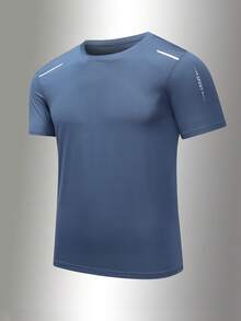 Women's Breathable Quick-Dry Loose Fit T-Shirt, Lightweight Fitness Training Casual Wear - Baby Blue - View 2