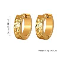 High-Quality Stainless Steel Women Hoop Earrings,18K Gold Plated Anti-Wear Anti-Fade,Hypoallergenic 316L Ear Post,Elegant Charming Fashionable Designer Simple Classic Style Unisex Jewelry Earrings For Daily Festival Vacation Parties - Gold - View 12