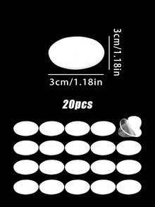 20片透明圆形双面胶带，高粘度，无缝薄膜，切割亚克力双面胶带，背衬胶带，点状胶带批发，婚礼庆典 - 圓 - 查看 12