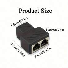3-Way Network Splitter, Ethernet Cable Divider, 1 To 2 Adapter - As Shown - View 2